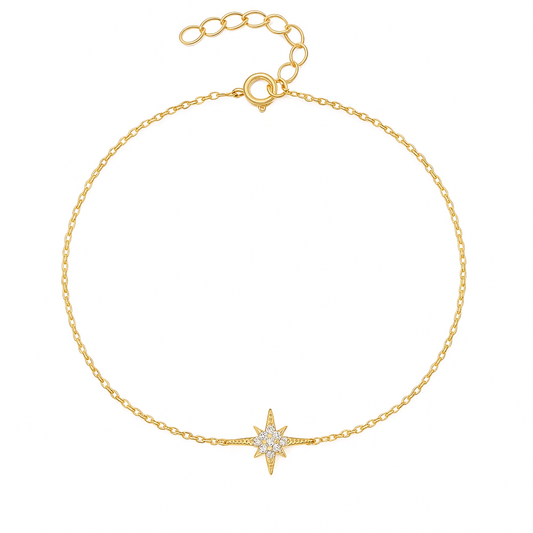 The Gold Mini Dainty Arlo Star Bracelet
