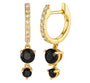 The Gold Aurora Midnight Black Double Drop Huggies