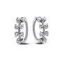 The Silver Sparkling Bow Hoops