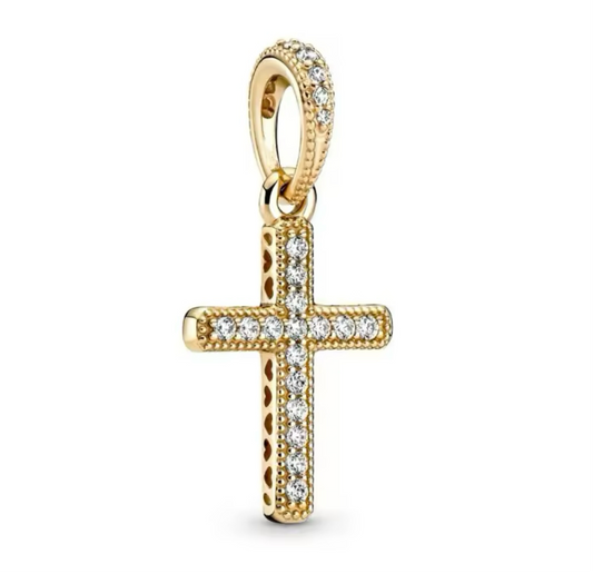 The Golden Luxe Cross Charm