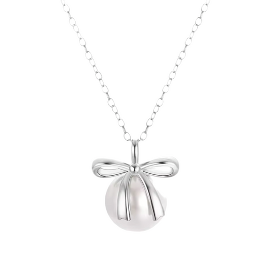 The Dainty Bowknot Pearl Necklace