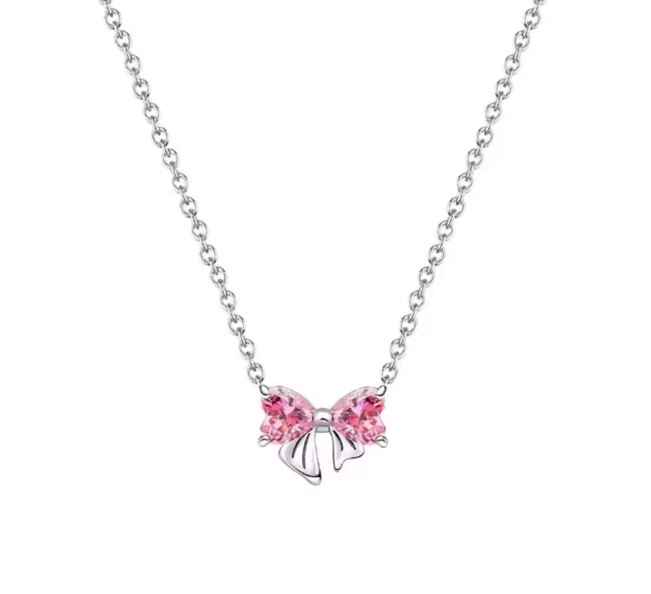 The Pink Ribbon Bow Necklace
