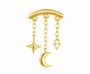 The Gold Cosmic Nights Helix Piercing