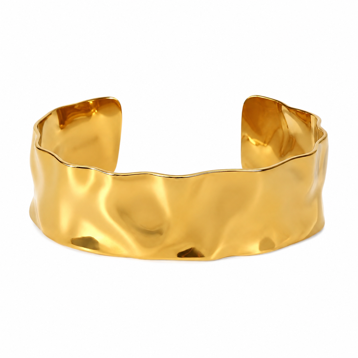 The Gold Chunky Elyra Cuff Bangle