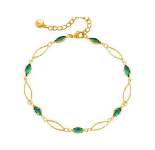 The Gold Enchanted Emerald Vine Bracelet
