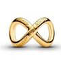 The Gold Aureate Infinity Family Charm