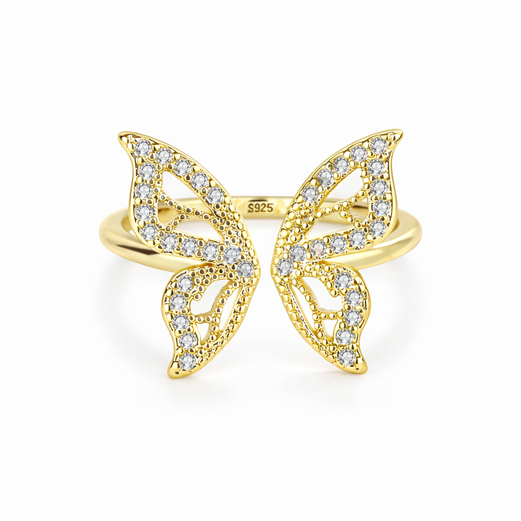 The Gold Butterfly Dreams Adjustable Ring