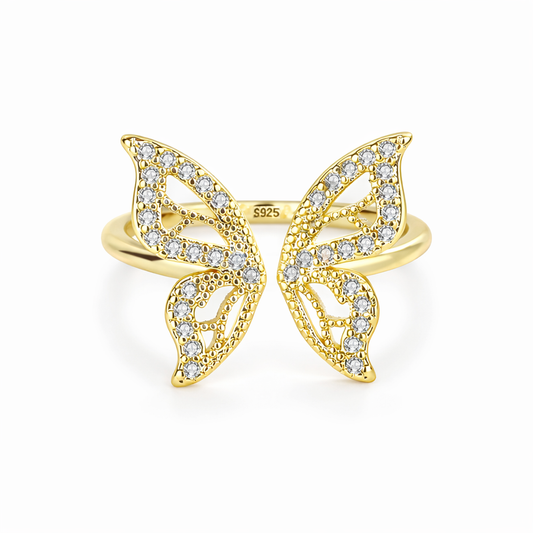The Gold Butterfly Dreams Adjustable Ring