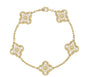 The Gold Sparkling Etoilé Arabia Clover Flower Bracelet
