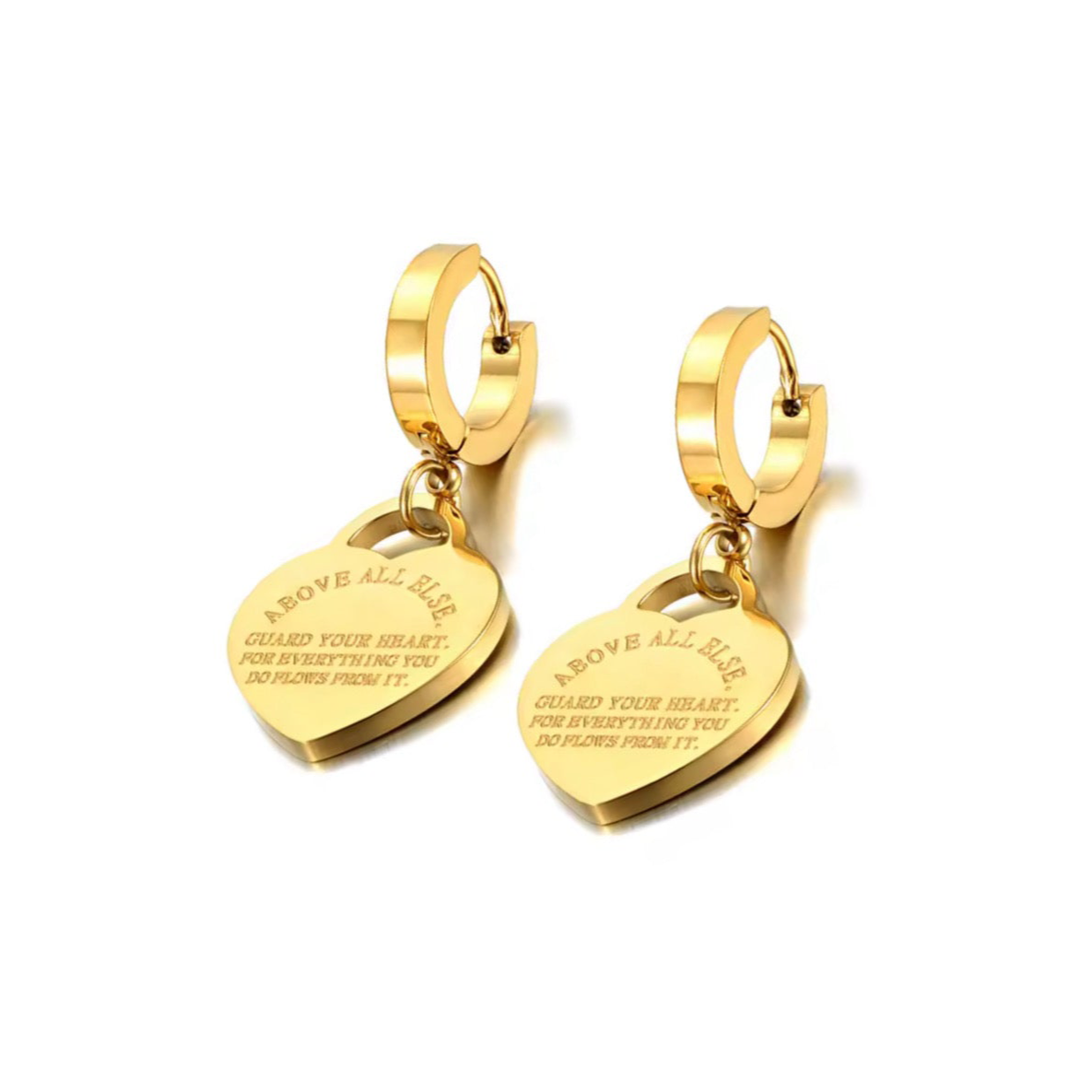 The Gold New York Forever Love Tif Huggies Earrings