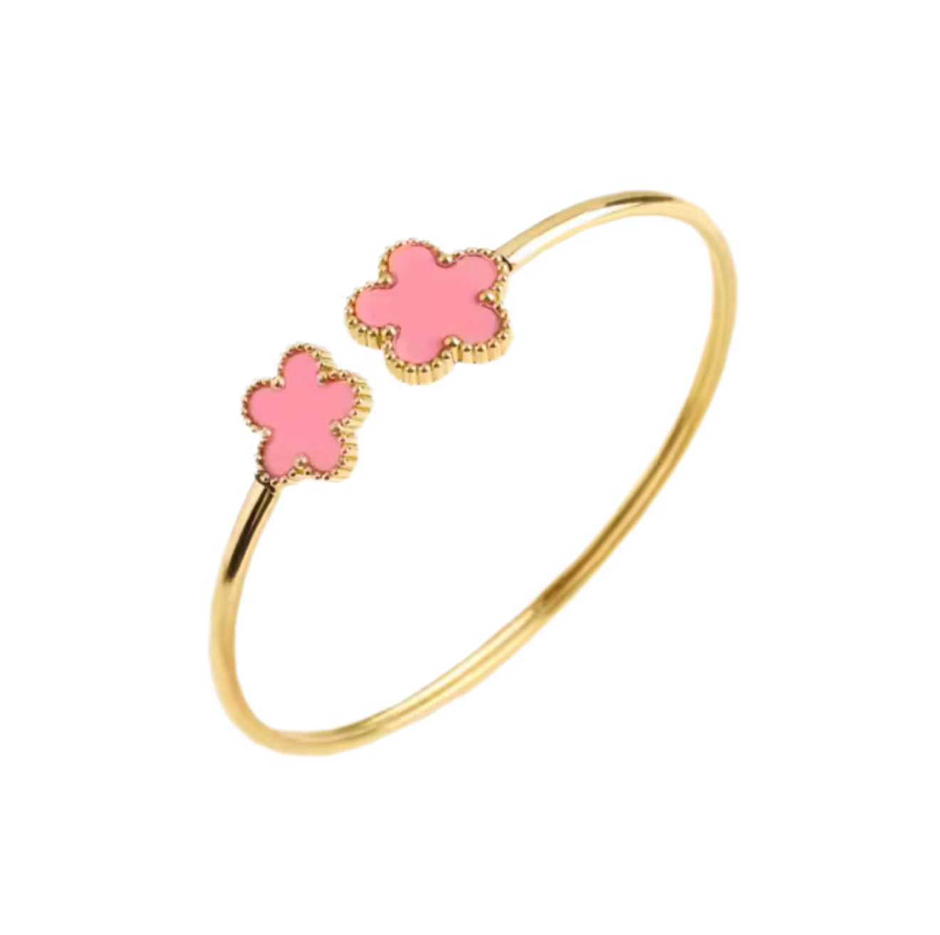 The Pink Flower Aura Bangle