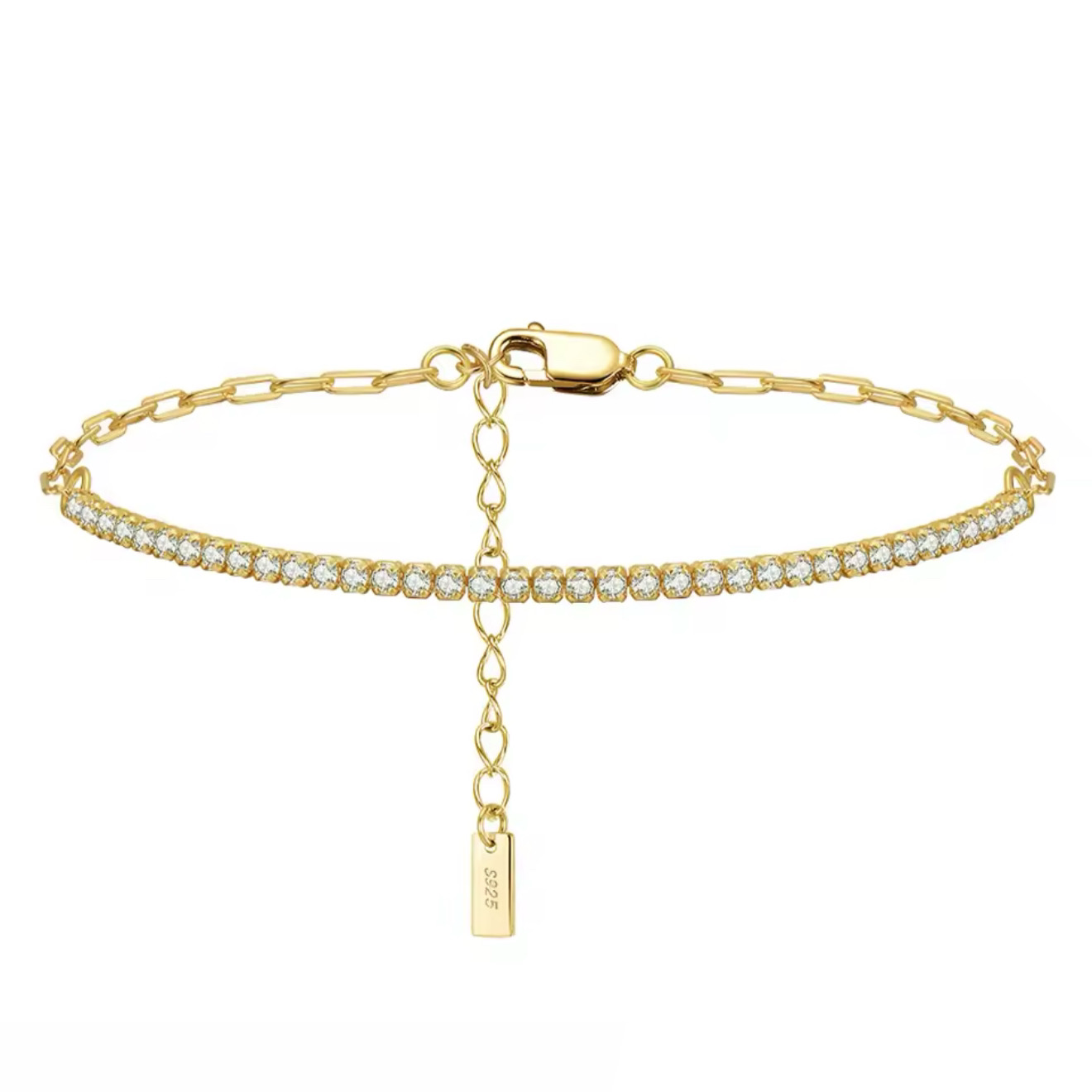 The Gold Extra Dainty Aurora Tennis Bracelet