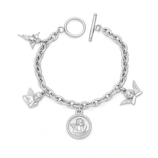 The Silver Seraphic Angel Whisper Bracelet