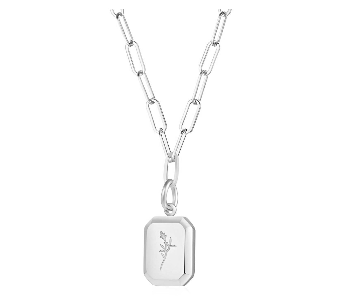 The Silver Enchanted Rose Necklace