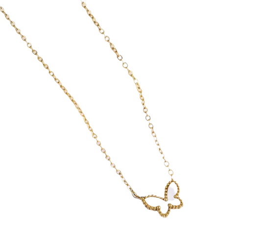 The Golden White Magical Butterfly Necklace
