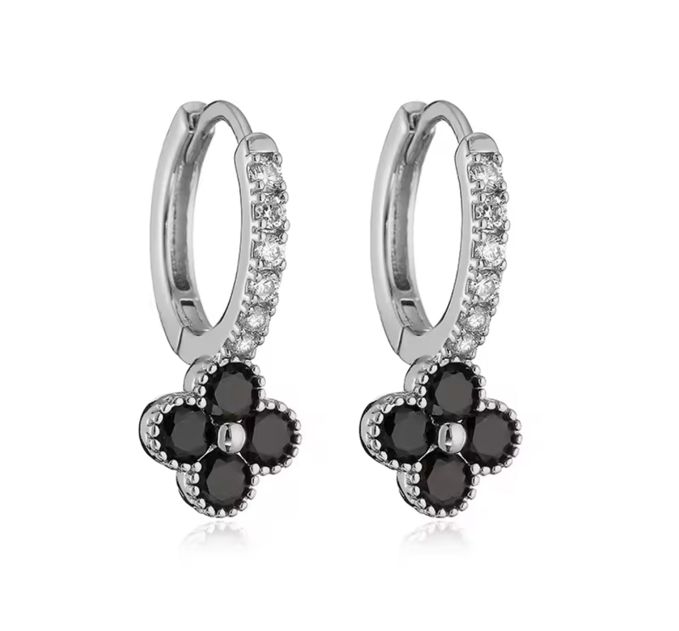 The Silver Noir Black Flower Huggies