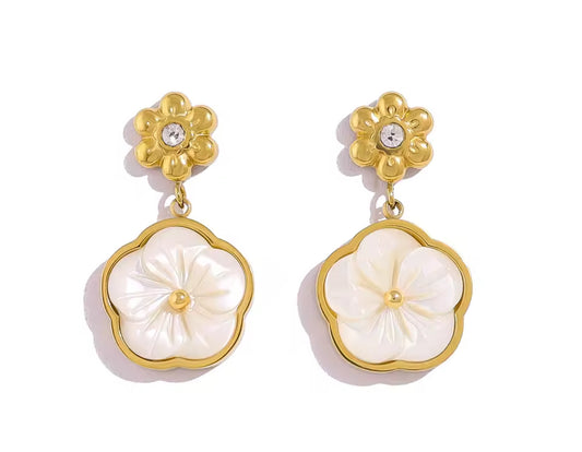 The Gold Hibiscus Étoile Luxe Earrings