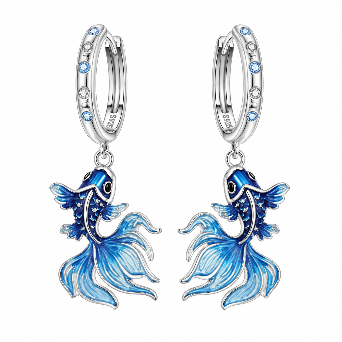 The Silver Fancy Blue Koi Fish Huggies