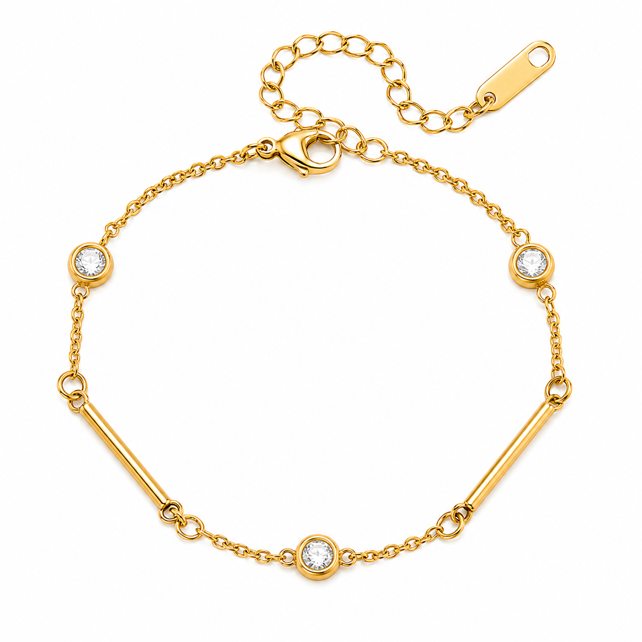 The Gold Dainty Sia Gemstone Bracelet