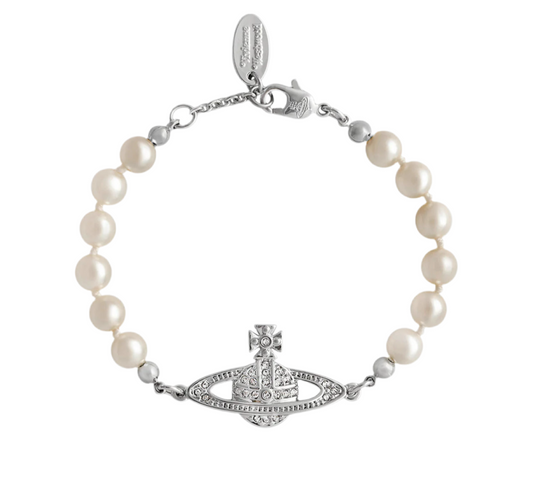 The Silver Orbit Pearl Bracelet
