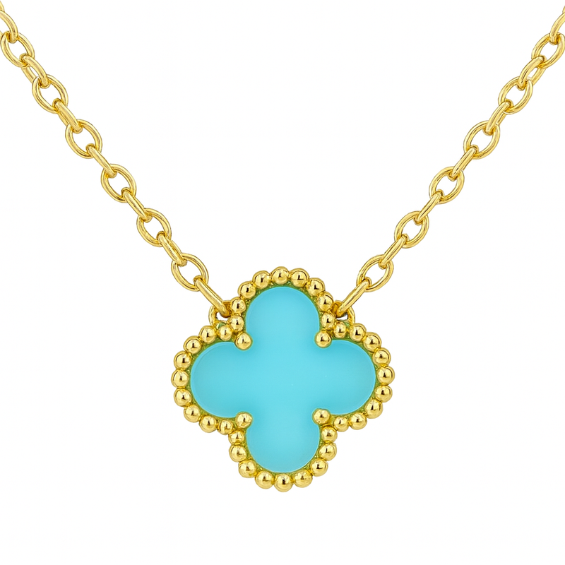 The Golden Turquoise Arabia Flower Necklace