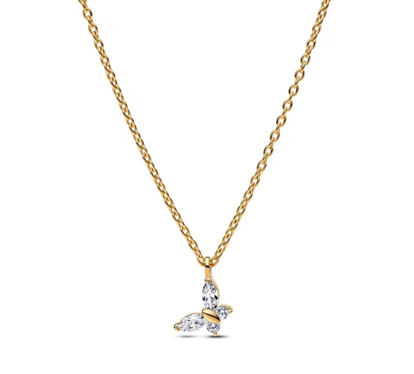 The Gold Sparkling Dainty Heavenly Butterfly Dreams Necklace
