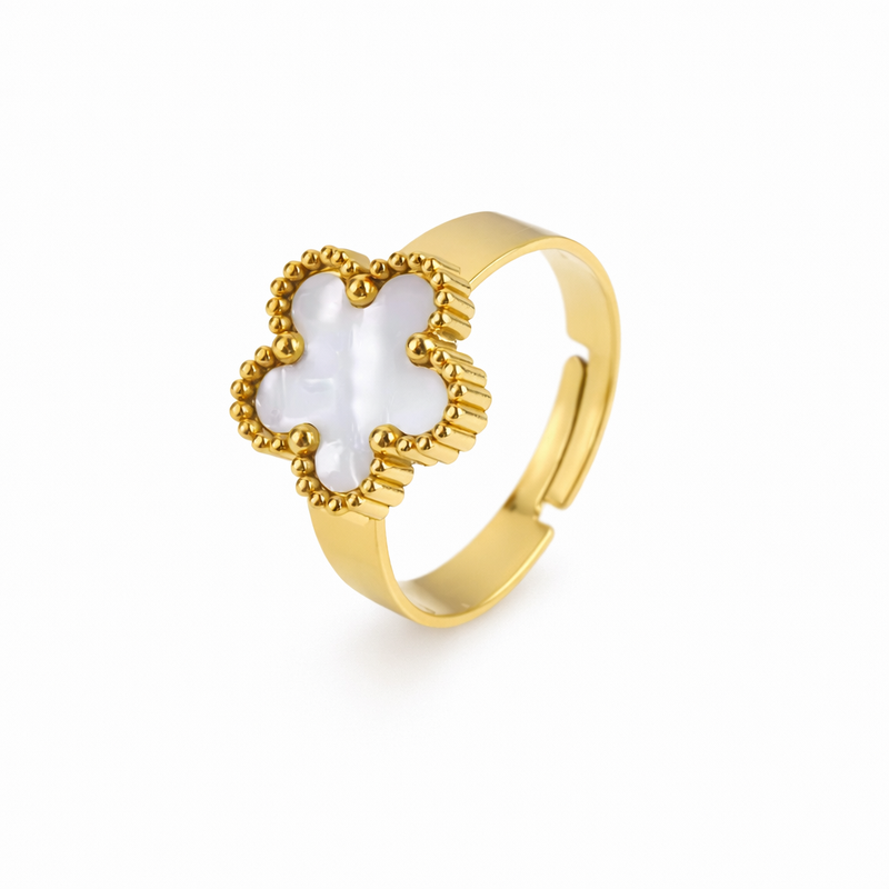 The Gold Imperial Clover Adjustable Veil Ring