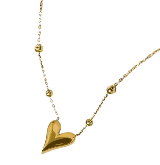 The Ethereal Gold Heart Pendant Necklace