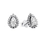 The Silver Sparkling Diamanté Teardrop Studs