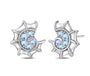 The Ocean Breeze Blue Sea Shell Dreams Stud Earrings