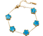 The Gold Ocean Blue Amara Flower Bracelet