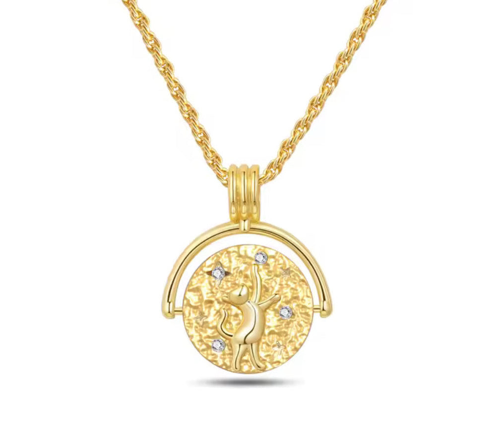 The Gold Forever Paw Locket Necklace