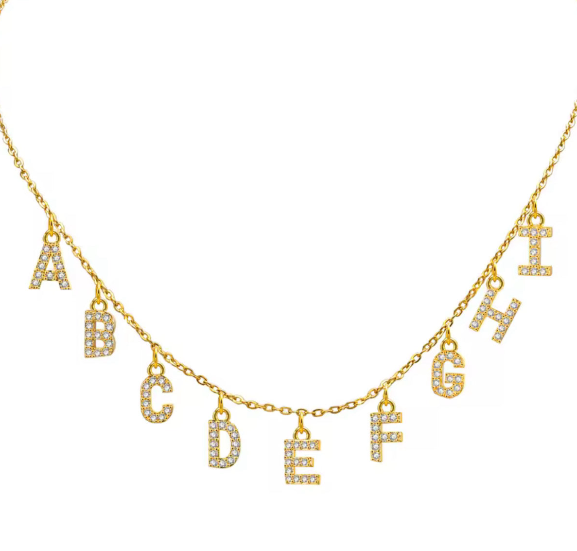 The Gold Name Letter Necklace (Pre-Order)