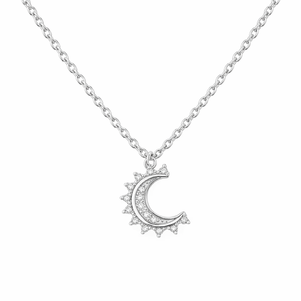 The Silver Nocturne Selene Moon Necklace