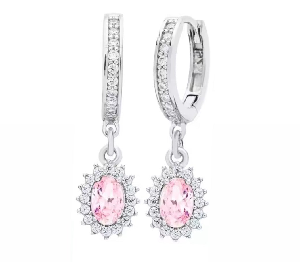 The Silver Enchanted Pink Floral Drape Huggies