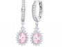 The Silver Enchanted Pink Floral Drape Huggies