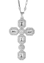 The Silver Sparkling Bling Cross Necklace