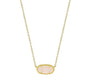 The Gold The Opaline Clear Pink Pendant Necklace