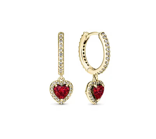 The Gold Ruby Red Celestial Heart Huggies