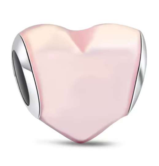 The Pearly Pink Heart Charm