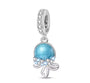 The Silver Blue Océane Jellyfish Charm