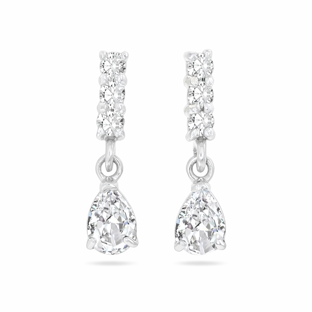 The Silver Elodie Teardrop Earrings