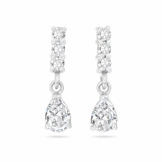 The Silver Elodie Teardrop Earrings