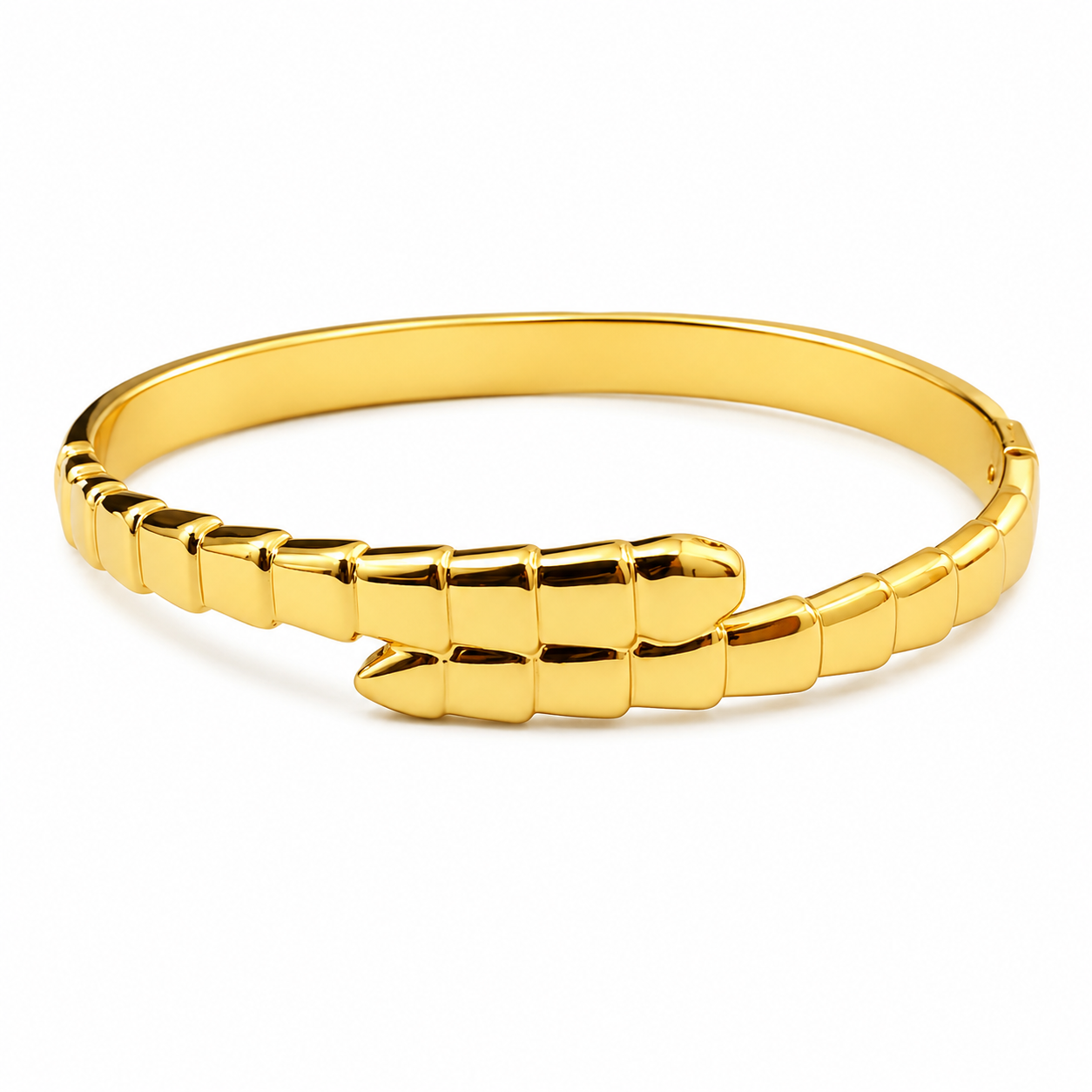 The Gold Catalina Crocodilé Wrap Bangle
