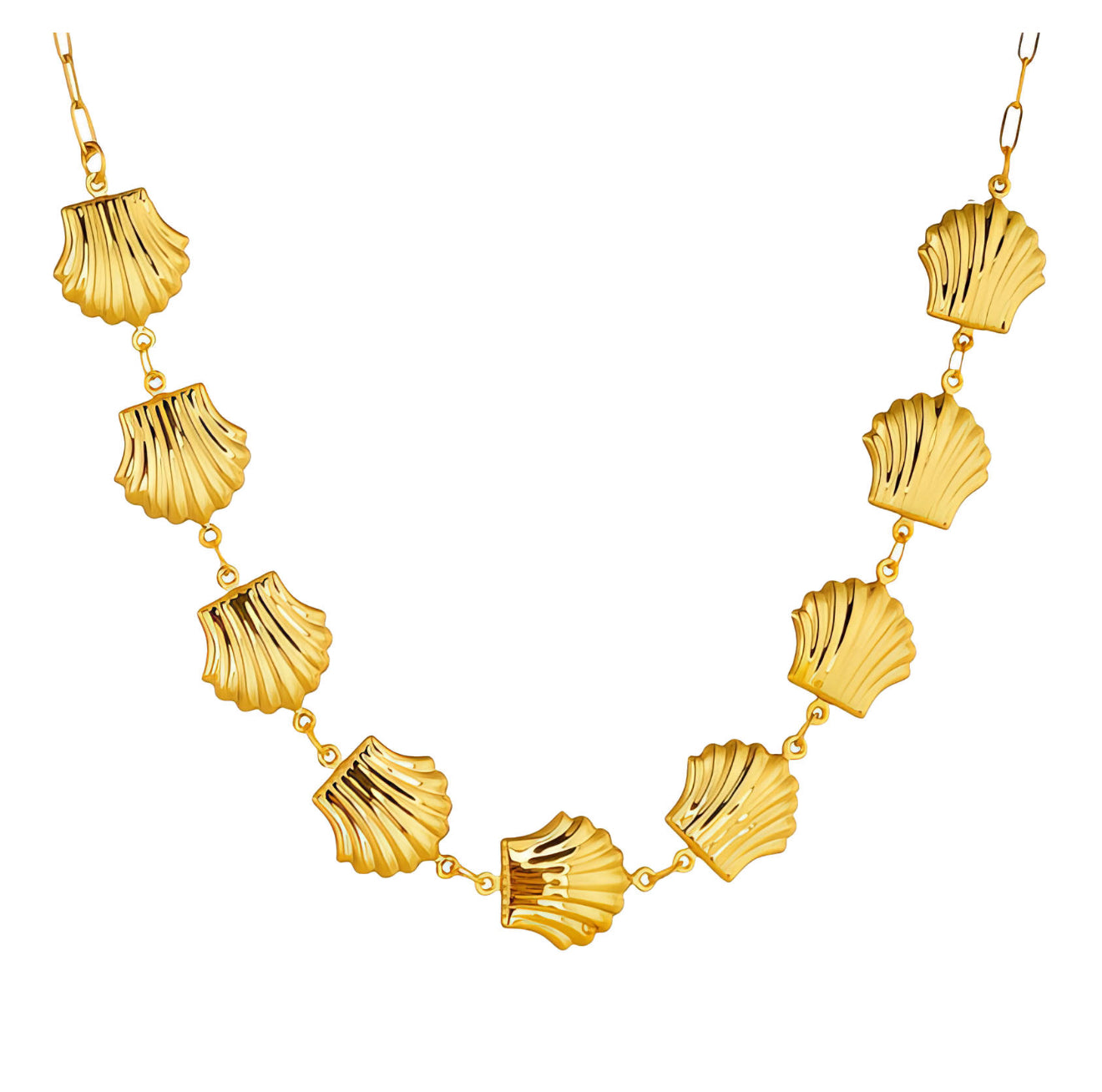 The Luxury Golden Sea Shell Strand Necklace