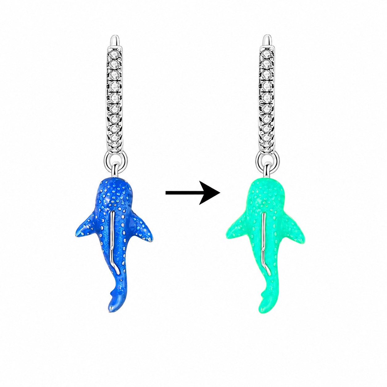 The Silver Marina Whale Shark Huggies (Glow In The Dark!)