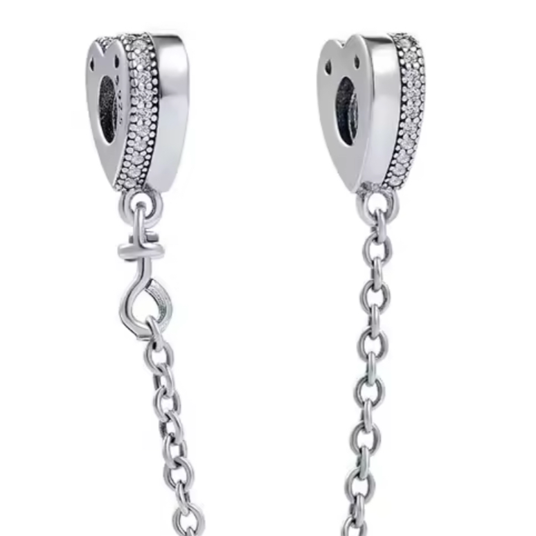 The Heart Cross Safety Chain Charm
