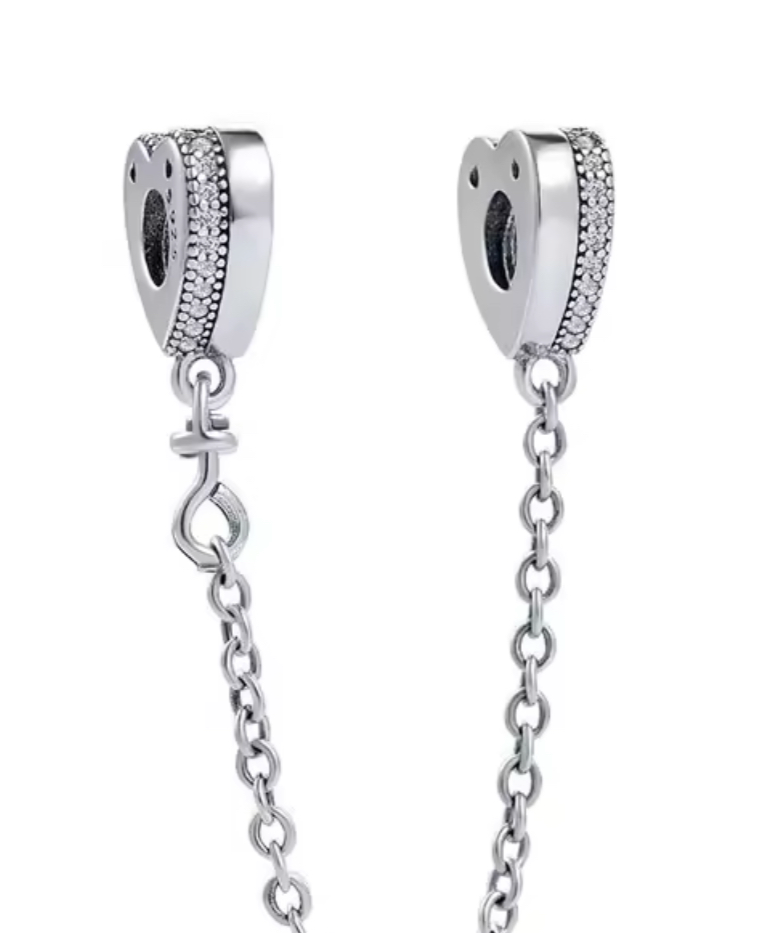 The Heart Cross Safety Chain Charm