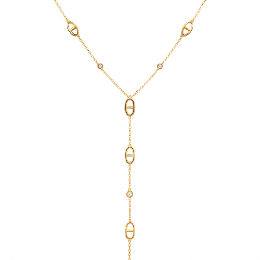 The Gold Dainty Elara Haze Link Necklace
