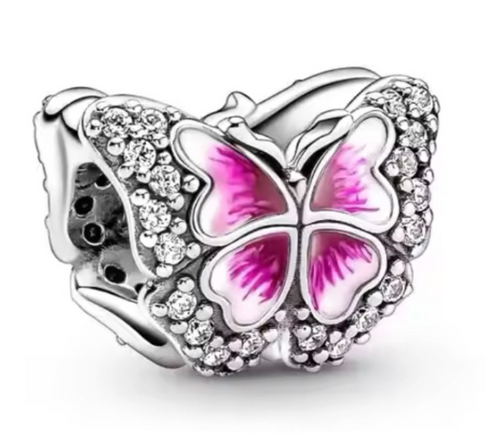 The Pink Elegant Butterfly Charm